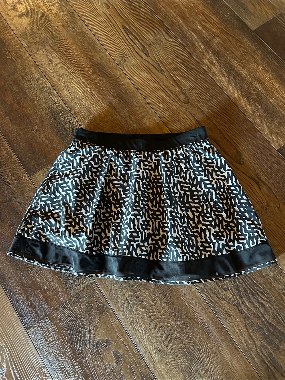 lululemon athletica Black and White Printed Mini Skirt